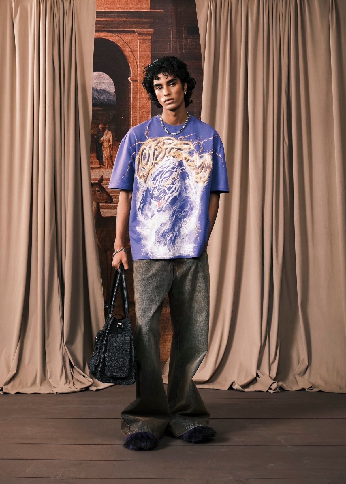 Purple Static Fury Washed T-Shirt