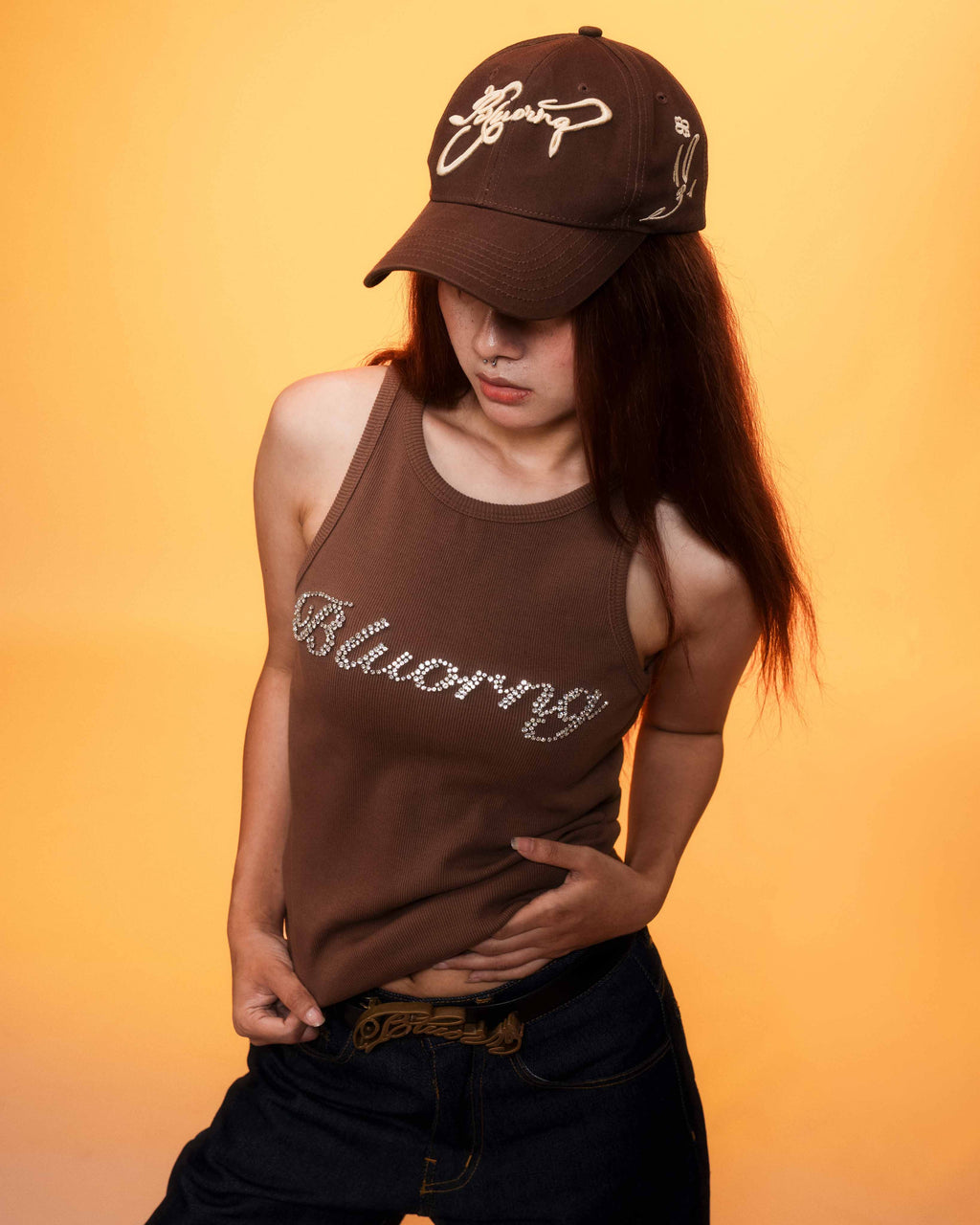 Brunette Crystal Tank Top