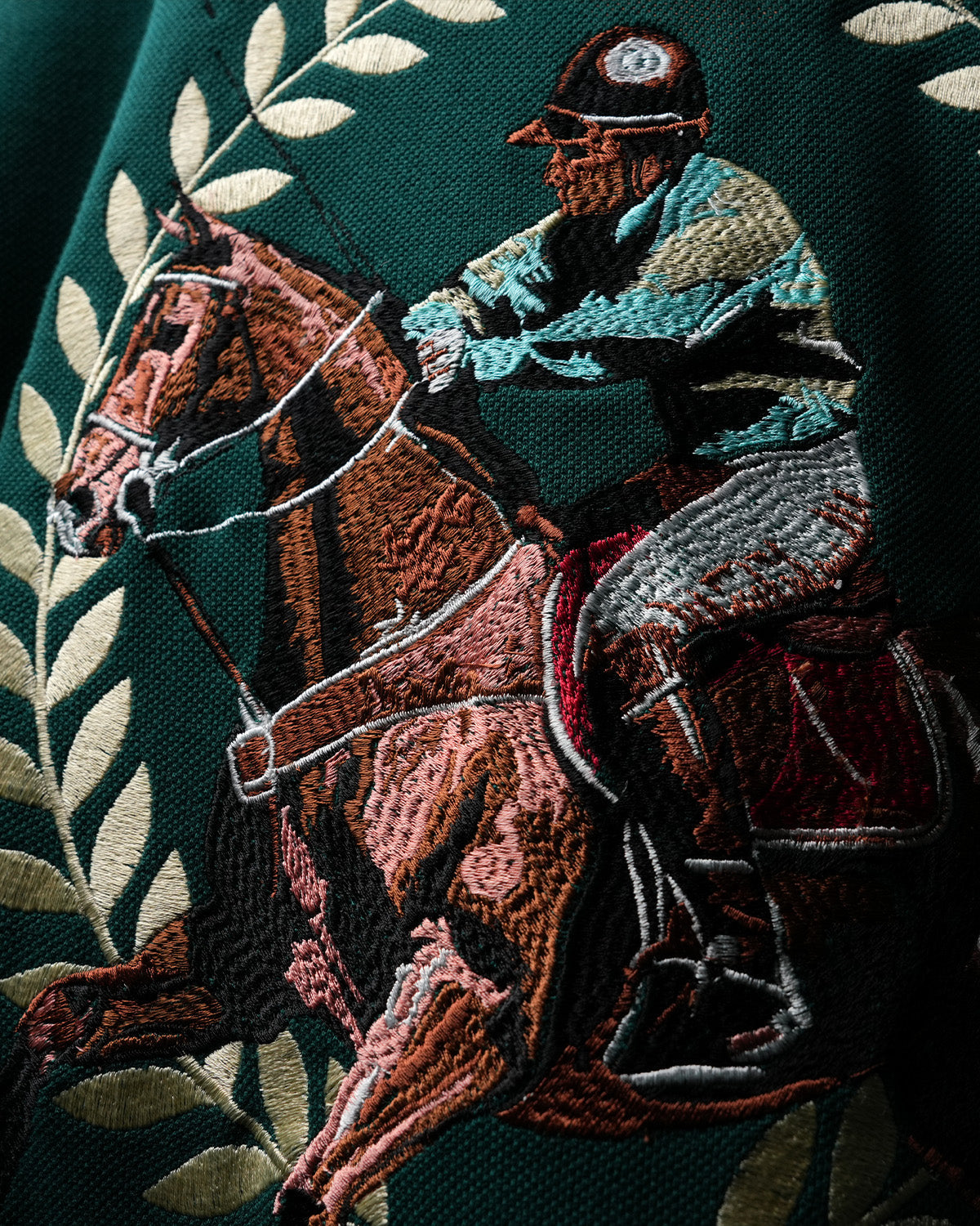Bottle Green Saddle League Polo T-Shirt
