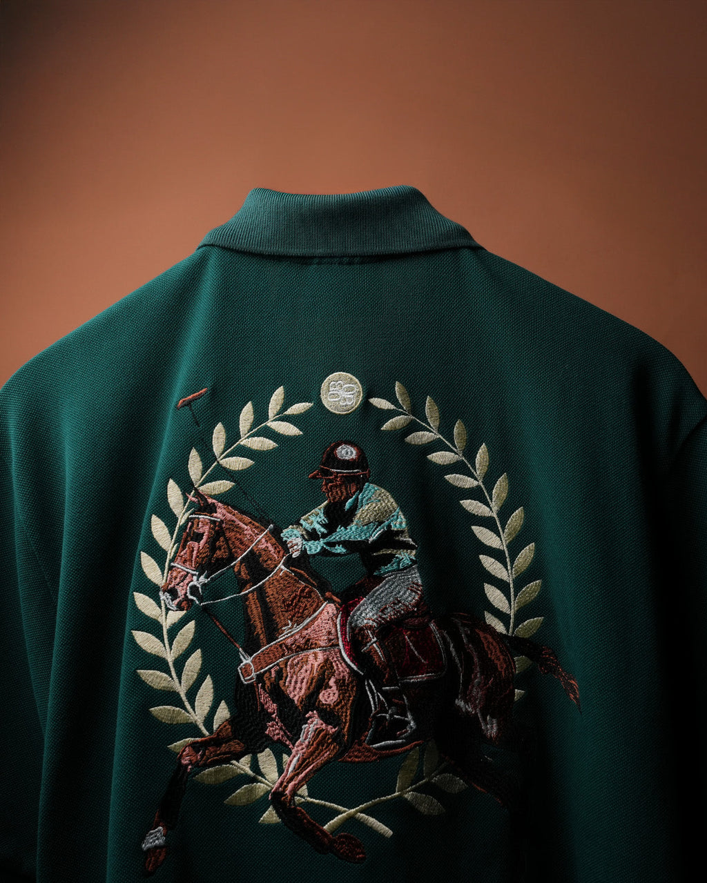 Bottle Green Saddle League Polo T-Shirt